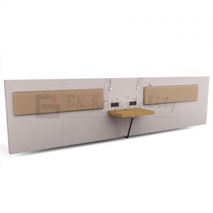 HGI ADA Double Queen - Upholstered Headboard With Attached Nightstand (Bloom/Revive)