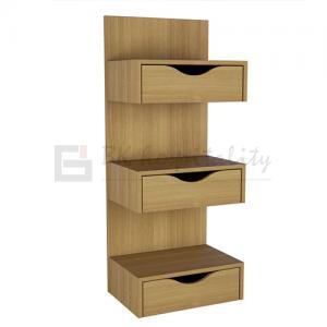 Wood Shelving With 3 Drawers (Bloom/Revive)